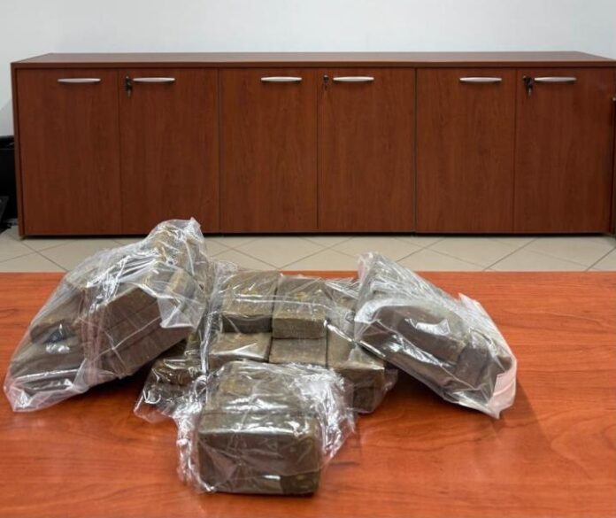La droga scoperta e sequestrata dai finanzieri di Frosinone