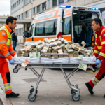 Ambulanza piena di soldi