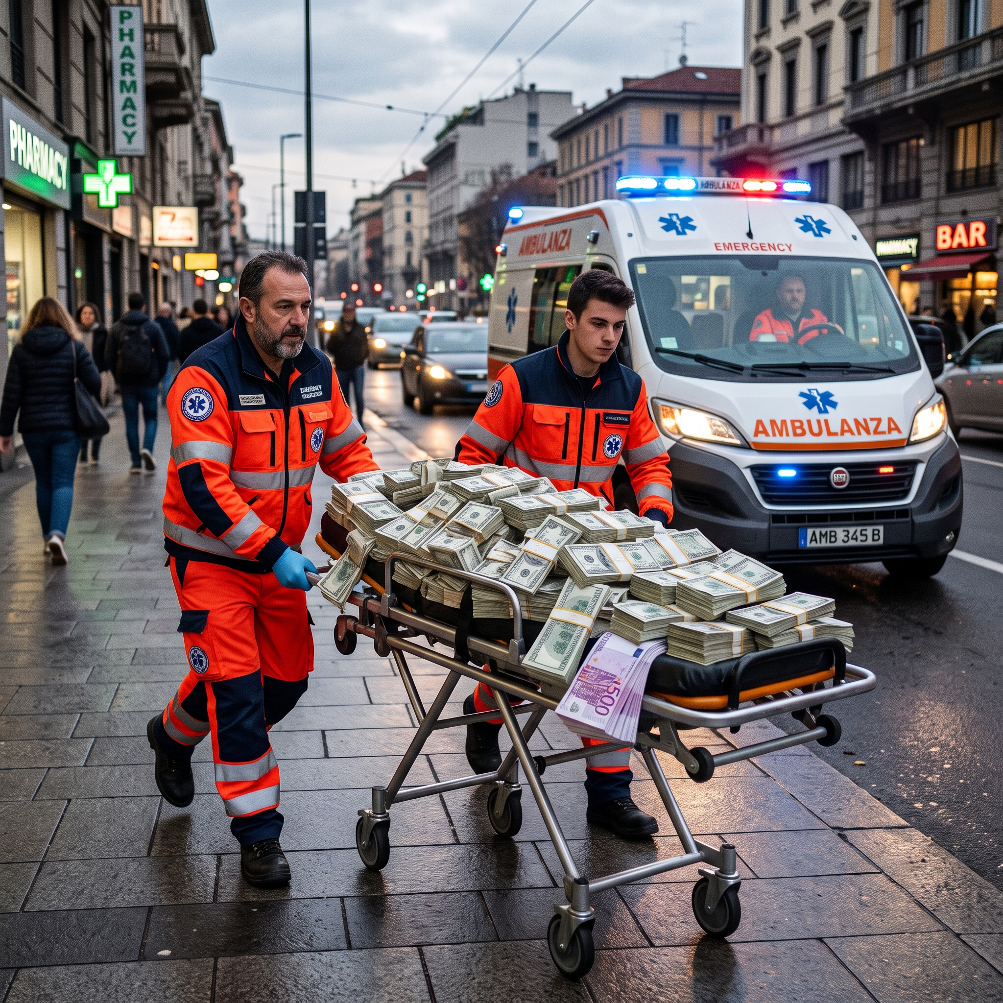 Ambulanza piena di soldi 3